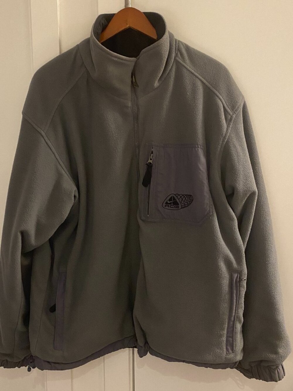 RARE Y2K 2000S REVERSIBLE NIKE ACG FLEECE DOUBLE LUNG JACKET SIZE LARGE
